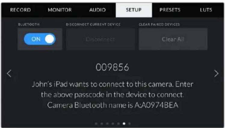 Blackmagic Design URSA Mini Pro 12K - To pair your camera with an iPad for the first time: - 3