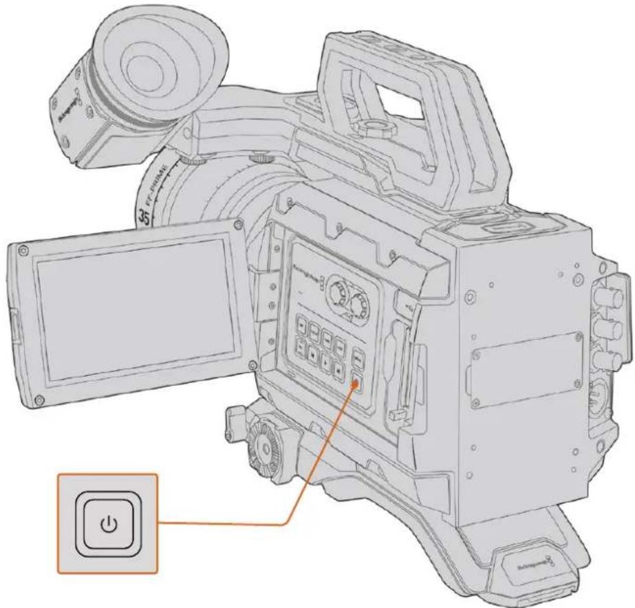 Blackmagic Design URSA Mini Pro 12K - So schalten Sie ihre URSA Mini ein: - 1