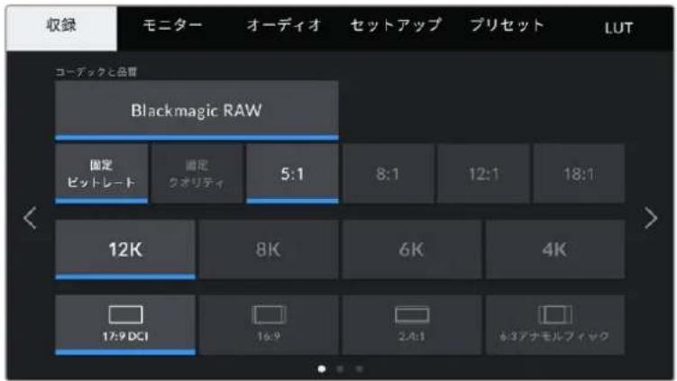 Blackmagic Design URSA Mini Pro 12K - 收錄設定1 - 1