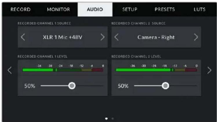 Blackmagic Design URSA Mini Pro 12K - Paramètres audio 1 - 1