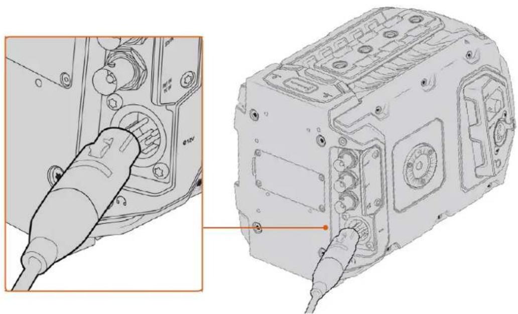 Blackmagic Design URSA Mini Pro 12K - To plug in external power: - 1
