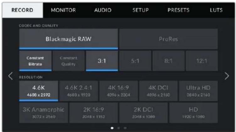 Blackmagic Design URSA Mini Pro 12K - Menu de navigation - 1