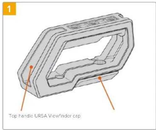 Blackmagic Design URSA Mini Pro 12K - To attach the top handle with URSA Viewfinder - 1