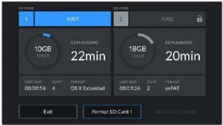 Blackmagic Design URSA Mini Pro 12K - Locking and Unlocking SD Cards - 3