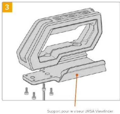 Blackmagic Design URSA Mini Pro 12K - Fixer la poignée supérieure équipée du viseur URSA viewfinder - 3