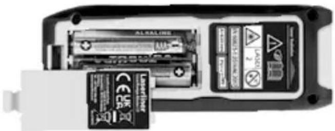 Laserliner LaserRangeMaster i3 - Sätt i batterierna - 1