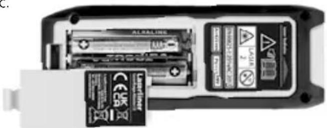 Laserliner LaserRangeMaster i3 - Zakładanie baterii - 1