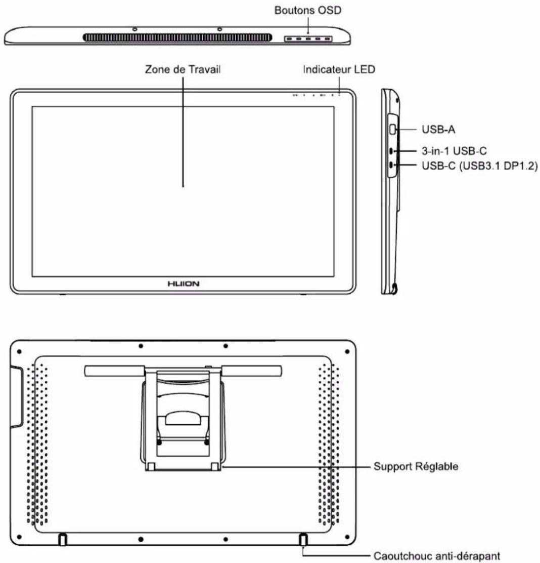 Huion Kamvas 22 Plus - Produit et accessoires - 1