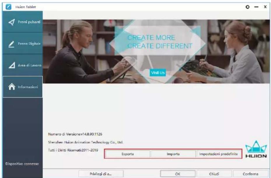 Huion Kamvas 22 Plus - Esportazione e importazione dei dati - 1