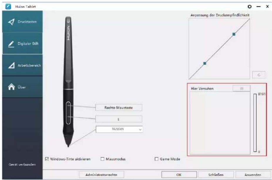Huion Kamvas 22 Plus - Stiftdrucktest - 1