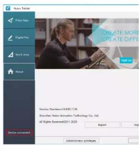 Huion Kamvas 22 Plus - Driver Page - 2