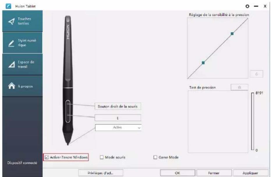 Huion Kamvas 22 Plus - Activar la fonction Windows Ink - 1