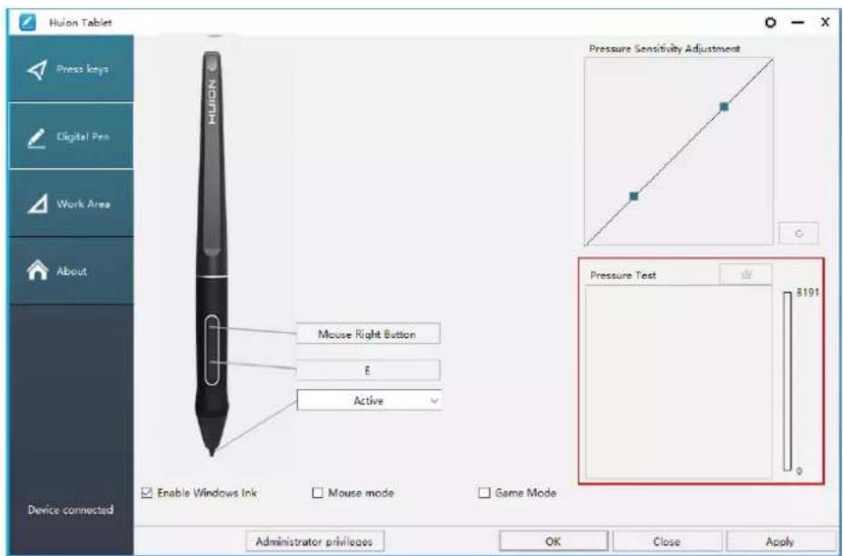 Huion Kamvas 22 Plus - Pen Pressure Testing - 1