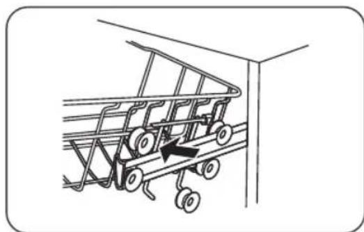 ETNA VW644M - Réglage de la hauteur du panier supérieur type 1 (en fonction du modele) - 2