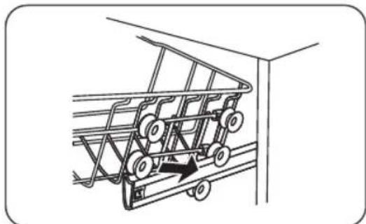 ETNA VW644M - Réglage de la hauteur du panier supérieur type 1 (en fonction du modele) - 3