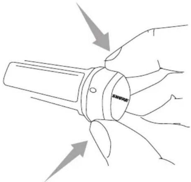 SHURE BLX4R - Entfernen und Anbringen der Kennzeichnungskappen - 1
