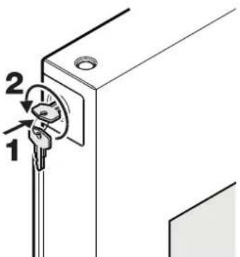 LIEBHERR WKes 455222 - Fermer l'appareil a cle : - 1