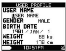 GLOBALSAT GH625XT - Profil Utilisateur - 1