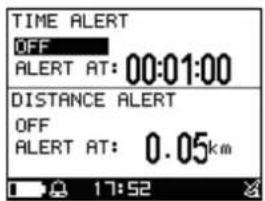 GLOBALSAT GH625XT - • 6.2.2-1 Alerte Temps / Distance - 1