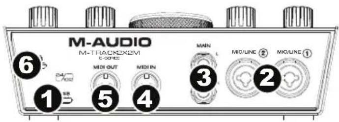 M-AUDIO Track 2X2M - Paneltrasero - 1