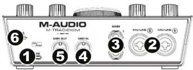 M-AUDIO Track 2X2M - Front Panel - 2