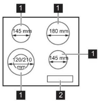 ZANUSSI ZHRN642X - Aranjarea suprafetei de gatit - 1
