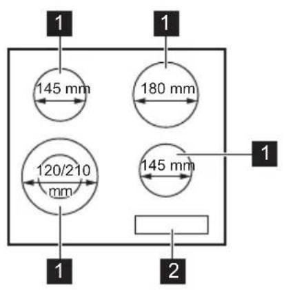 ZANUSSI ZHRN642X - Indeling kookplaat - 1