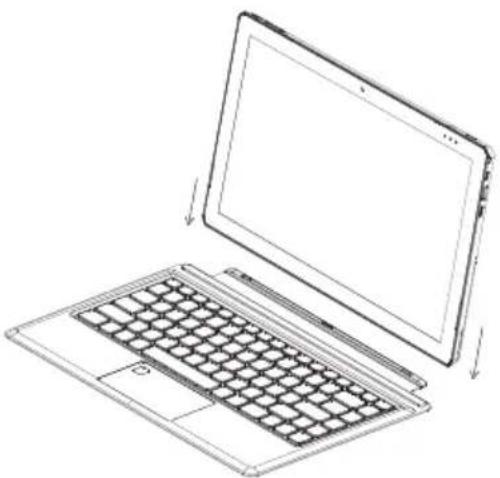 TrekStor PrimeTab S11B - Pose de la tablette sur le clavier - 1