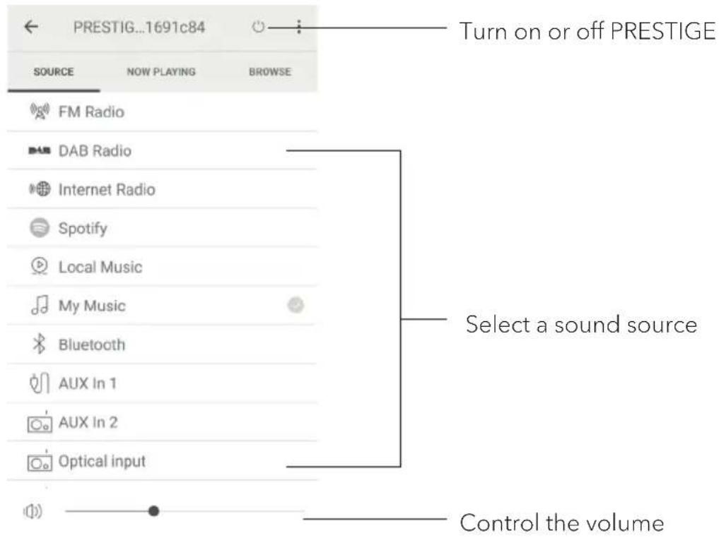 SONORO Prestige SO330 V3 - Control PRESTIGE through the UNDOK™ app. - 1