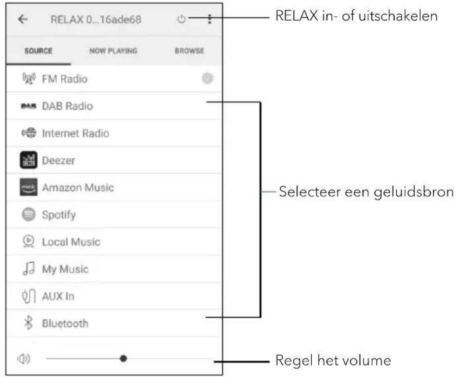 SONORO Relax SO810 S - Bedien RELAX via de UNDOK™ app. - 1