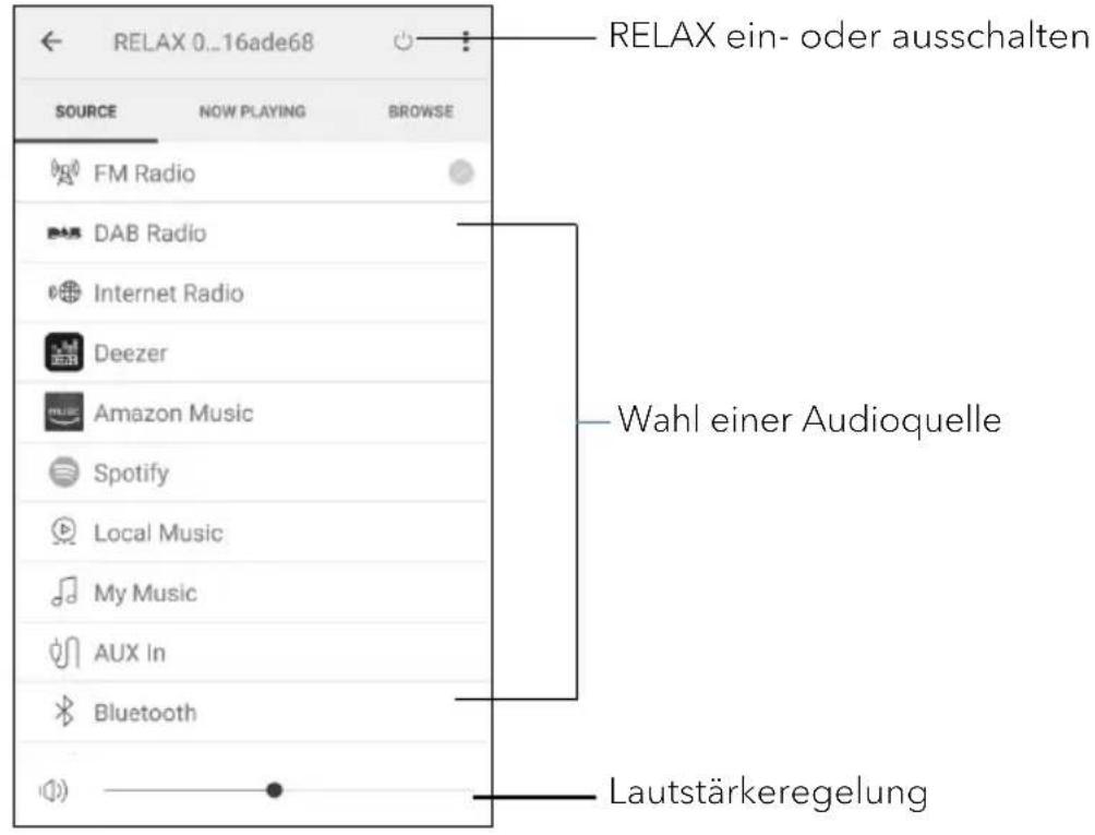 SONORO Relax SO810 S - Verwendung der UNDOK™ App zur Steuerung des RELAX - 4