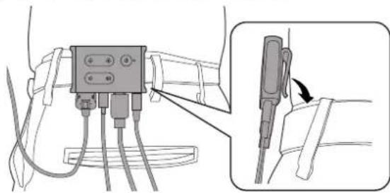 EPSON Moverio BT35E - Utilisation du clip de ceinture / collier de câble - 4
