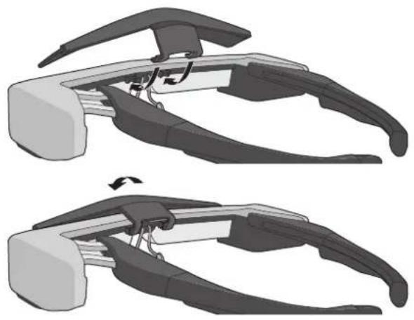 EPSON Moverio BT35E - Fixation du pare-soleil - 1