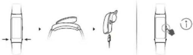 HUAWEI TalkBand B6 - HUAWEI TalkBand B6（以下バンドと表記）の電源を ON にする - 1