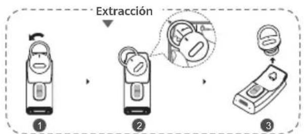HUAWEI TalkBand B6 - Cómo extraer y reemplazar el gancho del auricular - 2