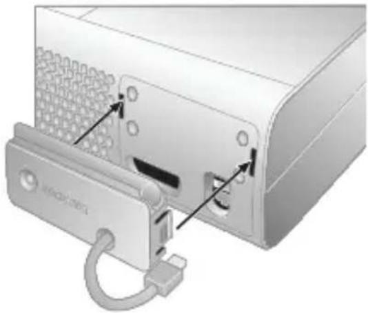 MICROSOFT XBOX 360 WIRELESS NETWORKING ADAPTER STAND - CONECTAR EL ADAPTADOR A LA CONSOLA - 1