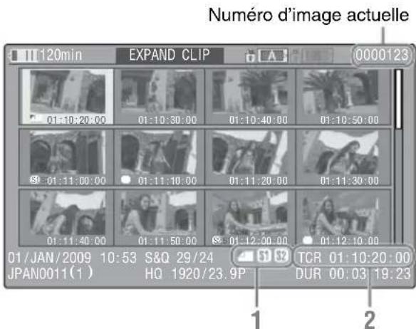 SONY PMW150 - Écran EXPAND CLIP en mode UDF et FAT HD - 1