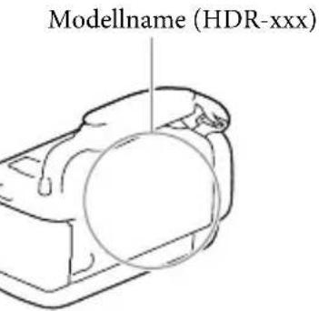 SONY HDRPJ430VE - So überprüfen Sie die Modellbezeichnung Ihres Camcorders - 1
