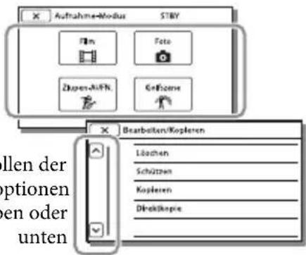 SONY HDRPJ430VE - Verwendend der Menüs - 3