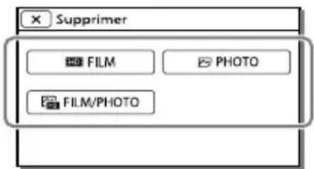 SONY HDRPJ430VE - Suppression de films ou de photos - 1