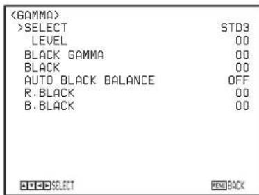 SONY BRCH900 - GAMMA Menu - 1
