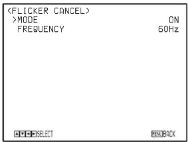 SONY BRCH900 - Menú FLICKER CANCEL - 1
