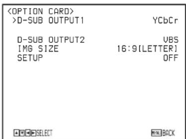 SONY BRCH900 - SD Menu - 1