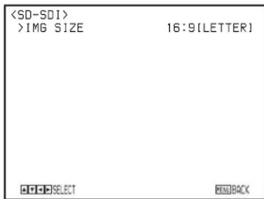 SONY BRCH900 - Menú SD-SDI - 1