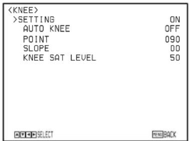 SONY BRCH900 - Menú KNEE - 1
