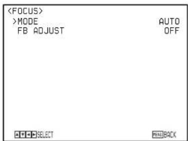 SONY BRCH900 - Menu FOCUS - 1