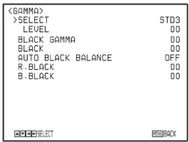 SONY BRCH900 - Menu GAMMA - 1