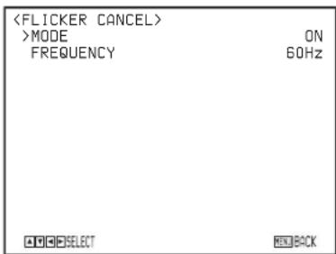 SONY BRCH900 - FLICKER CANCEL Menu - 1
