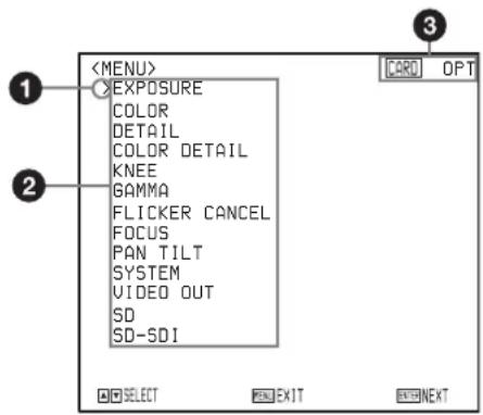 SONY BRCH900 - Menu principal - 1