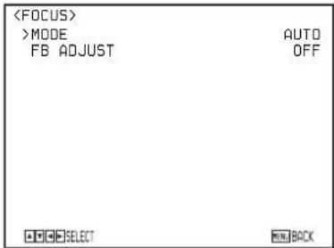 SONY BRCH900 - FOCUS Menu - 1